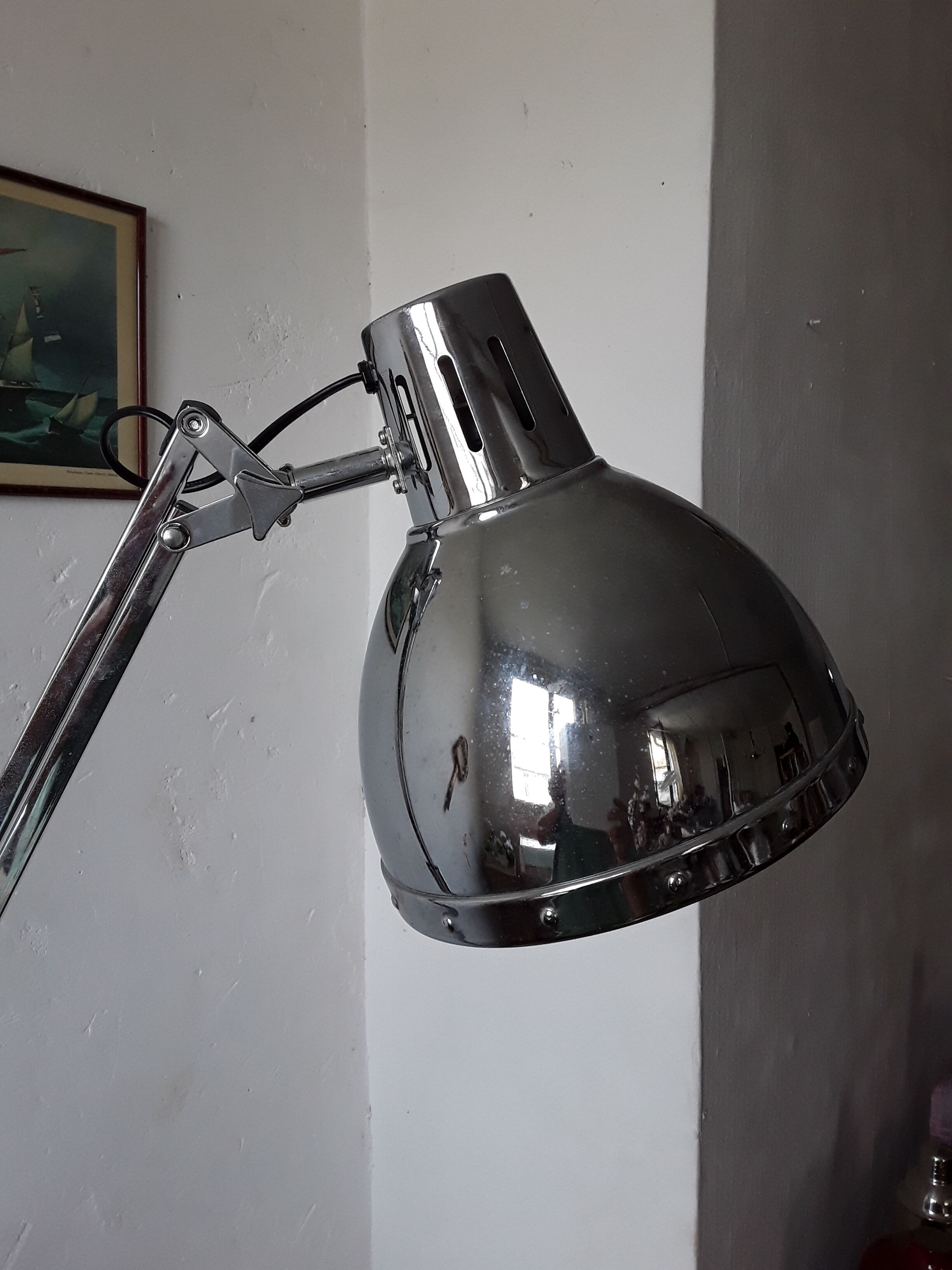 Chrome metal lamp 70/80s