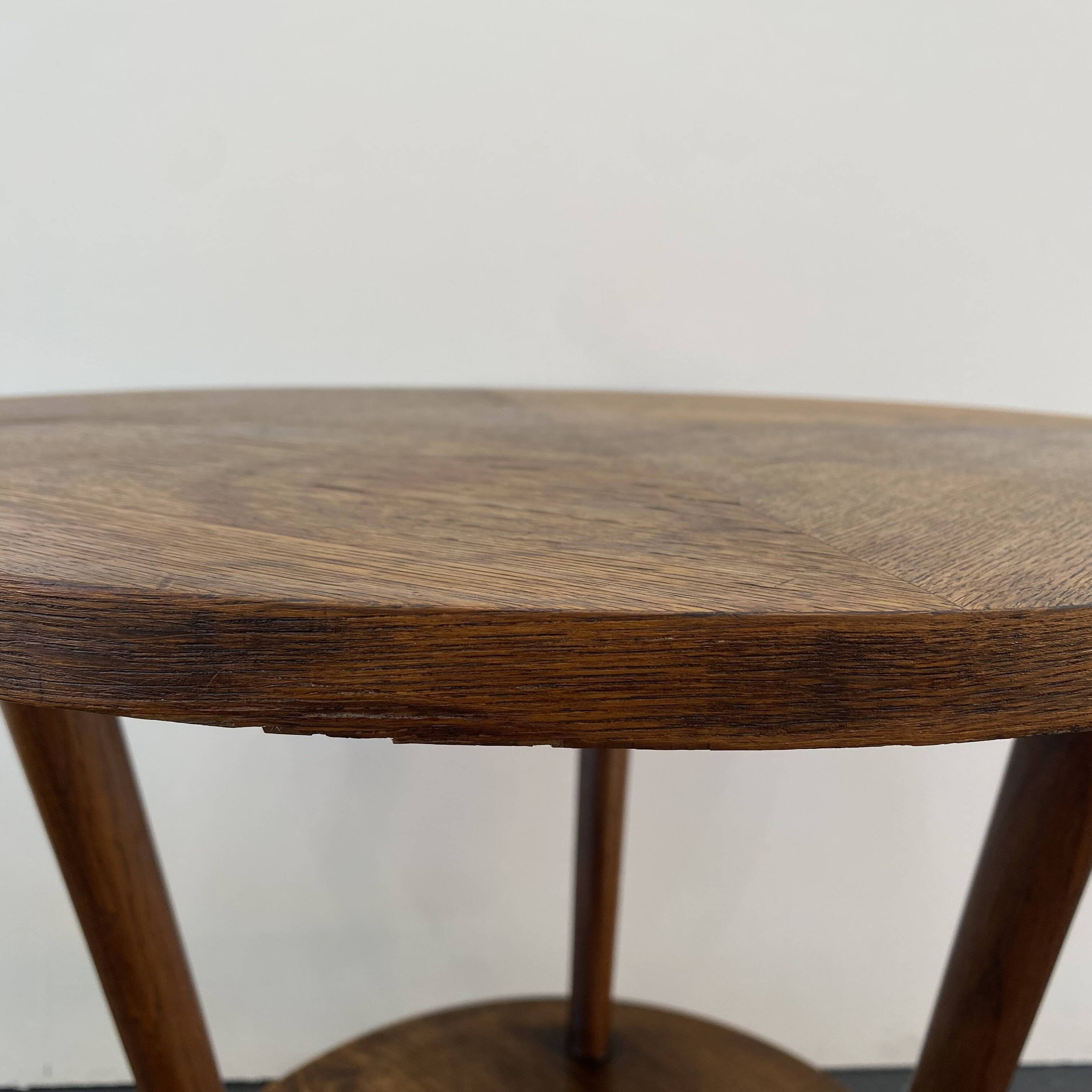 Art deco tripod pedestal table