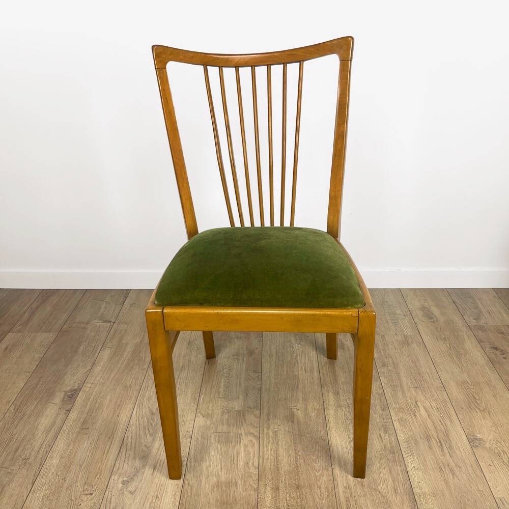 Duo of 50s Scandinavian style bar chairs