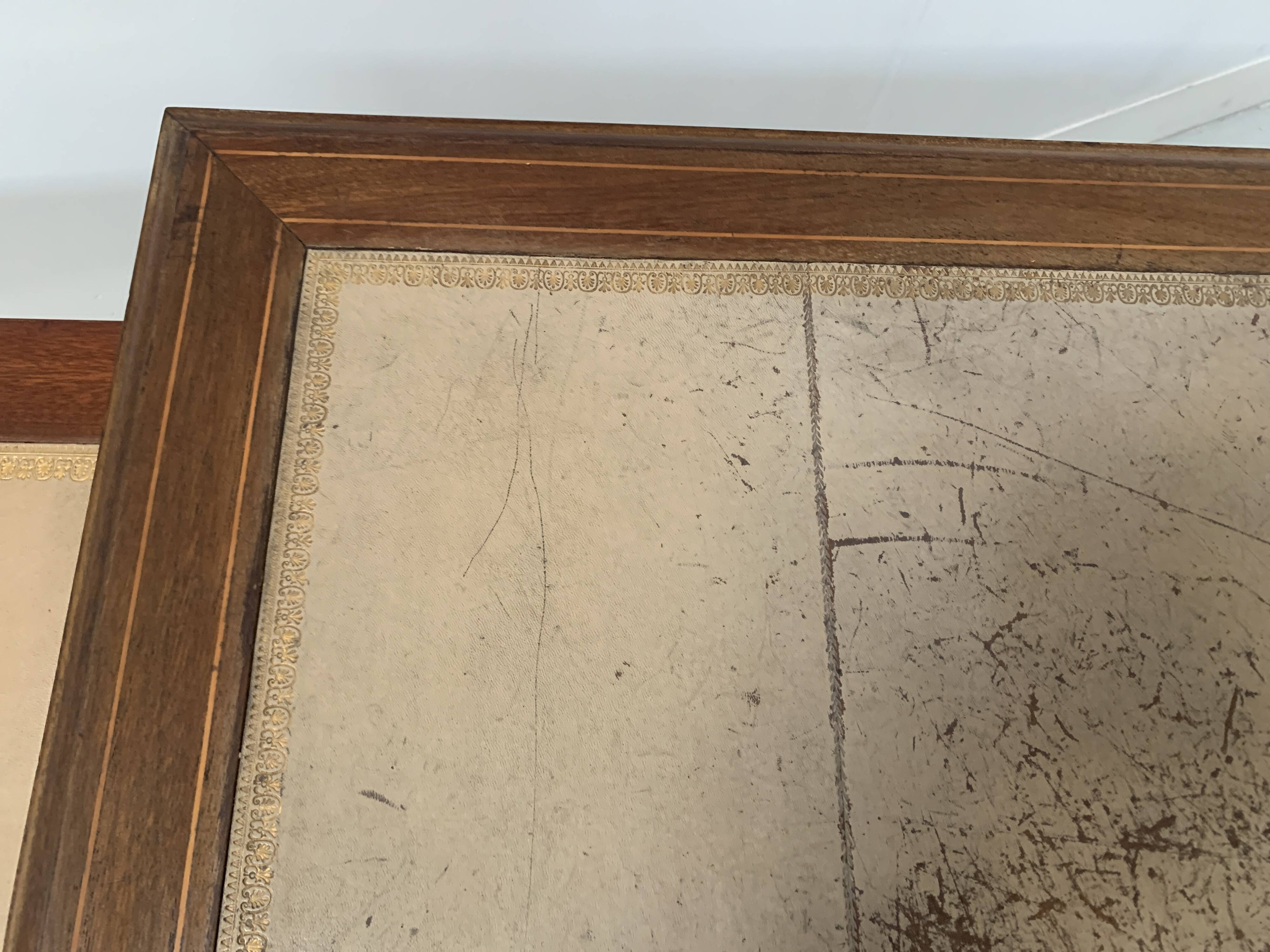 Directoire style desk in mahogany and veneer, 20th century