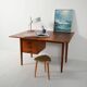Scandinavian vintage teak flip-top desk