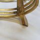 Antique gold metal and cobalt blue glass centerpiece planter
