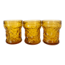 Vintage amber water glasses
