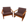 Paire de fauteuils en pin