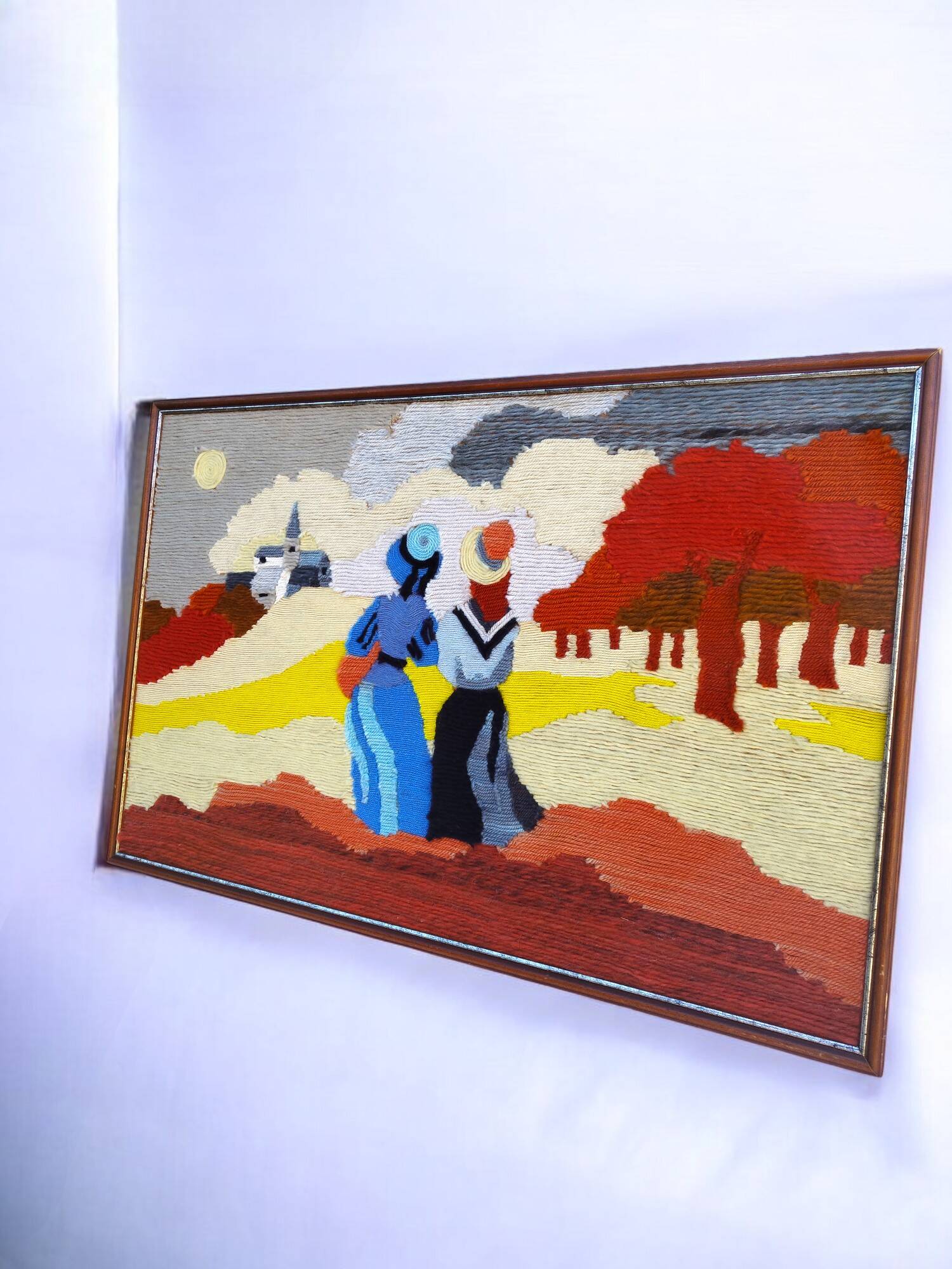 Tableau vintage fil de laine