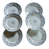 6 assiettes à dessert anciennes Saint Amand