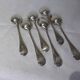 6 vintage silver-plated metal soup spoons, hallmarked 211289