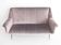 Italian velvet sofa in grey with black lacquered brass legs.