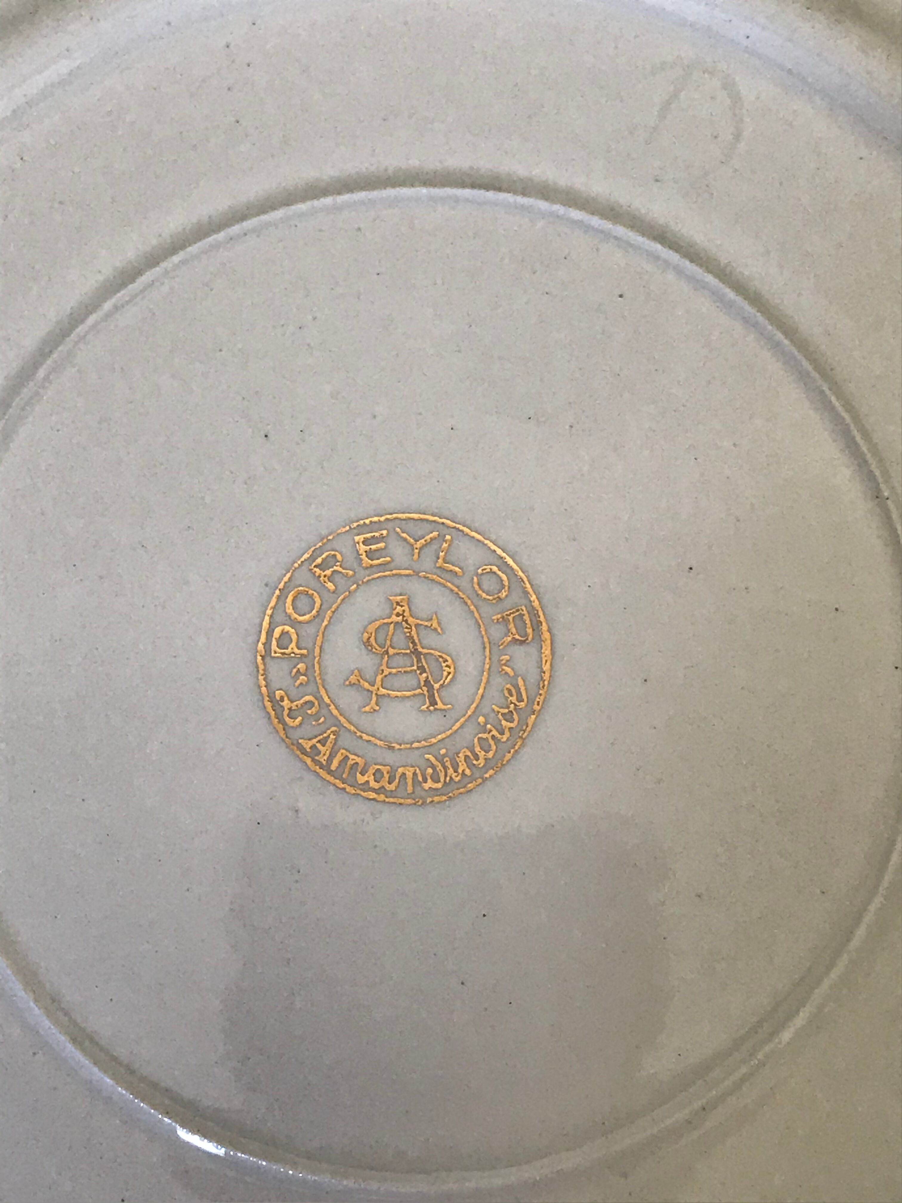 10 saint-amand dessert plates