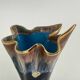 Vase en céramique vintage en forme de flamme