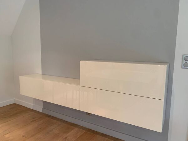 Meubles muraux suspendus presotto – design italien haut de gamme – laque cr
