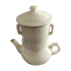 White teapot with filters old and complete p. Precious in Grigny