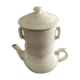 Théière blanche à filtres ancienne et complète de p. Précieux à Grigny