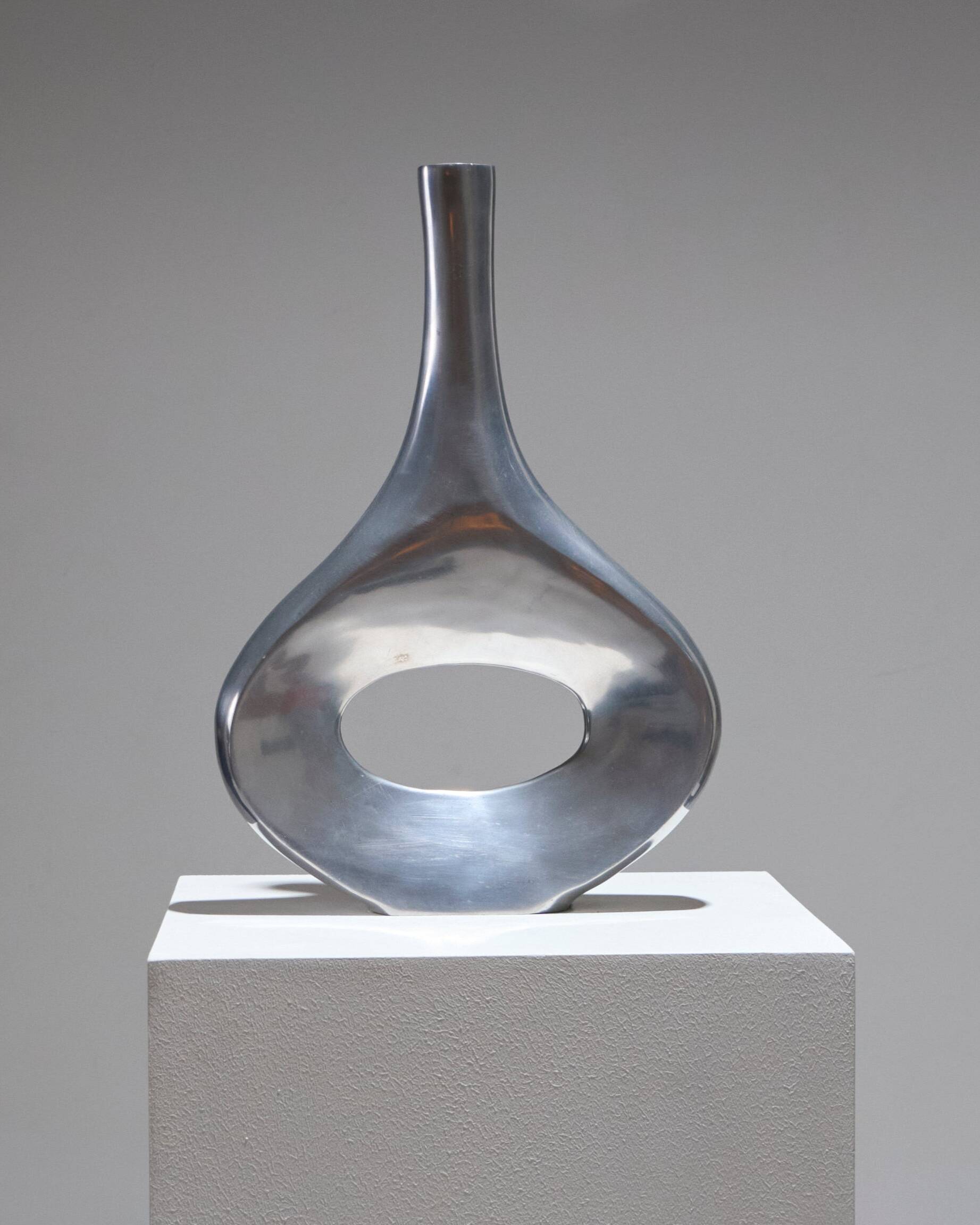 Vase soliflore en métal, 1980s