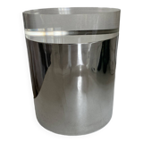 Silver metal and plexiglass ice bucket 1970 Space Age
