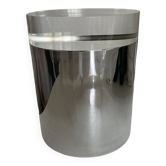 Silver metal and plexiglass ice bucket 1970 Space Age