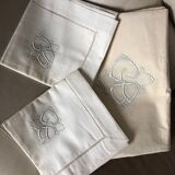 Lot of old linen bed adornments