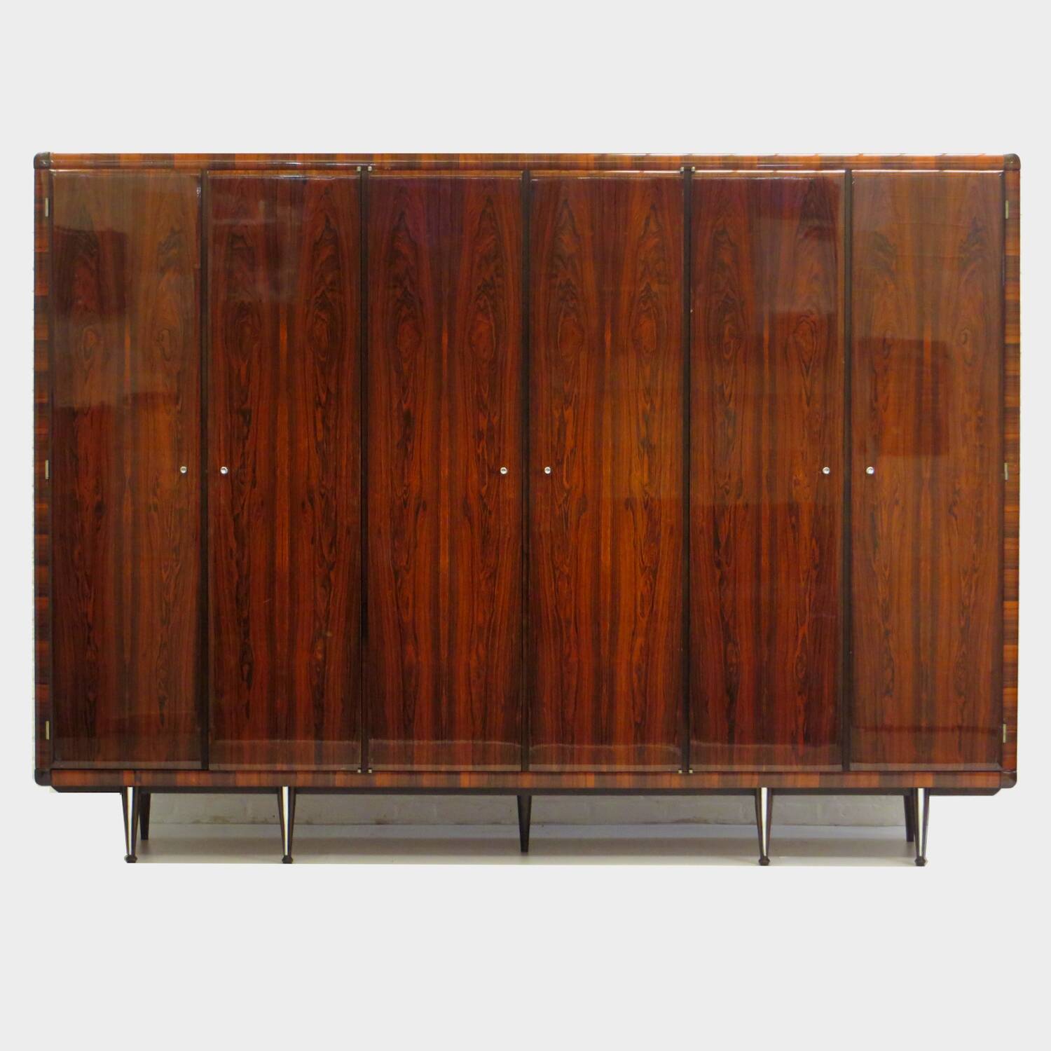 Vintage mid century modern Italian design wardrobe in rosewood, 1960s