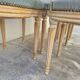 Set of 6 Louis XVI style chairs with antique patinated medallion