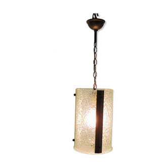 Suspension verre style lanterne vintage