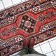 Tapis persan Hamadan vintage fait main 93 cm x 196 cm années 1970