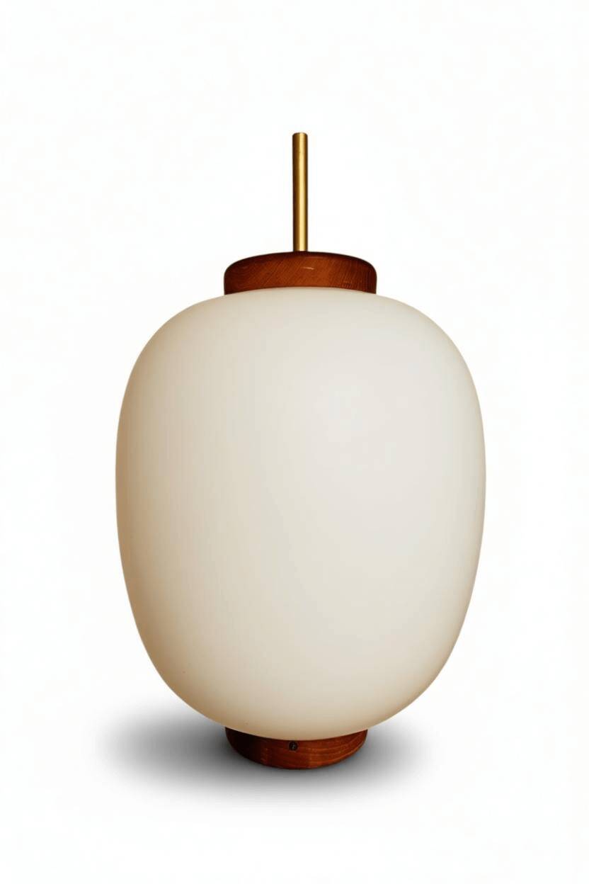 "Teak-Kina" pendant light, Bent Karlby for Lyfa, 1950s