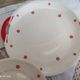 Dessert service 11 pieces in beige Bavaria porcelain with small orange flowers