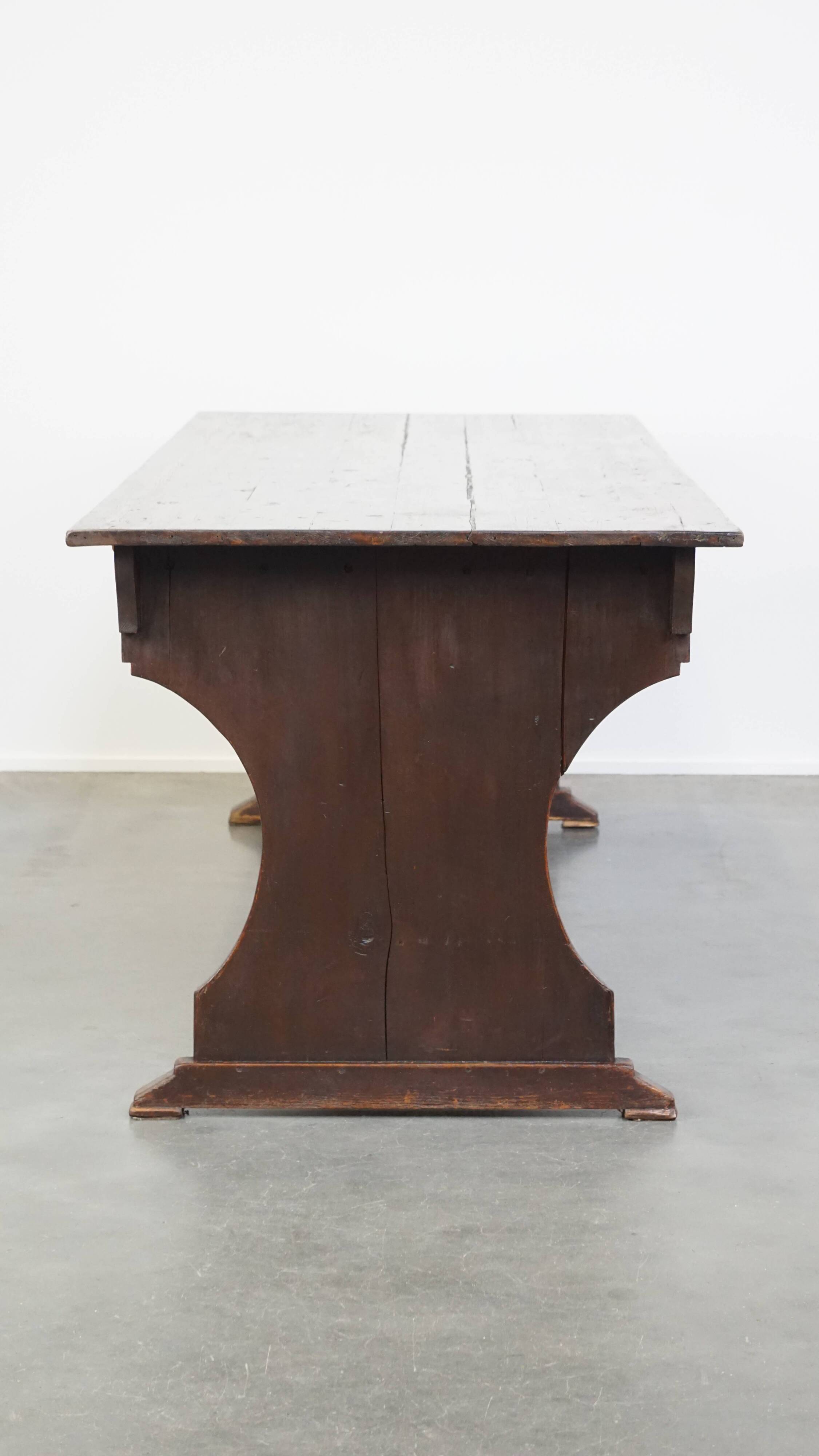 19th-century English pine monastery table.