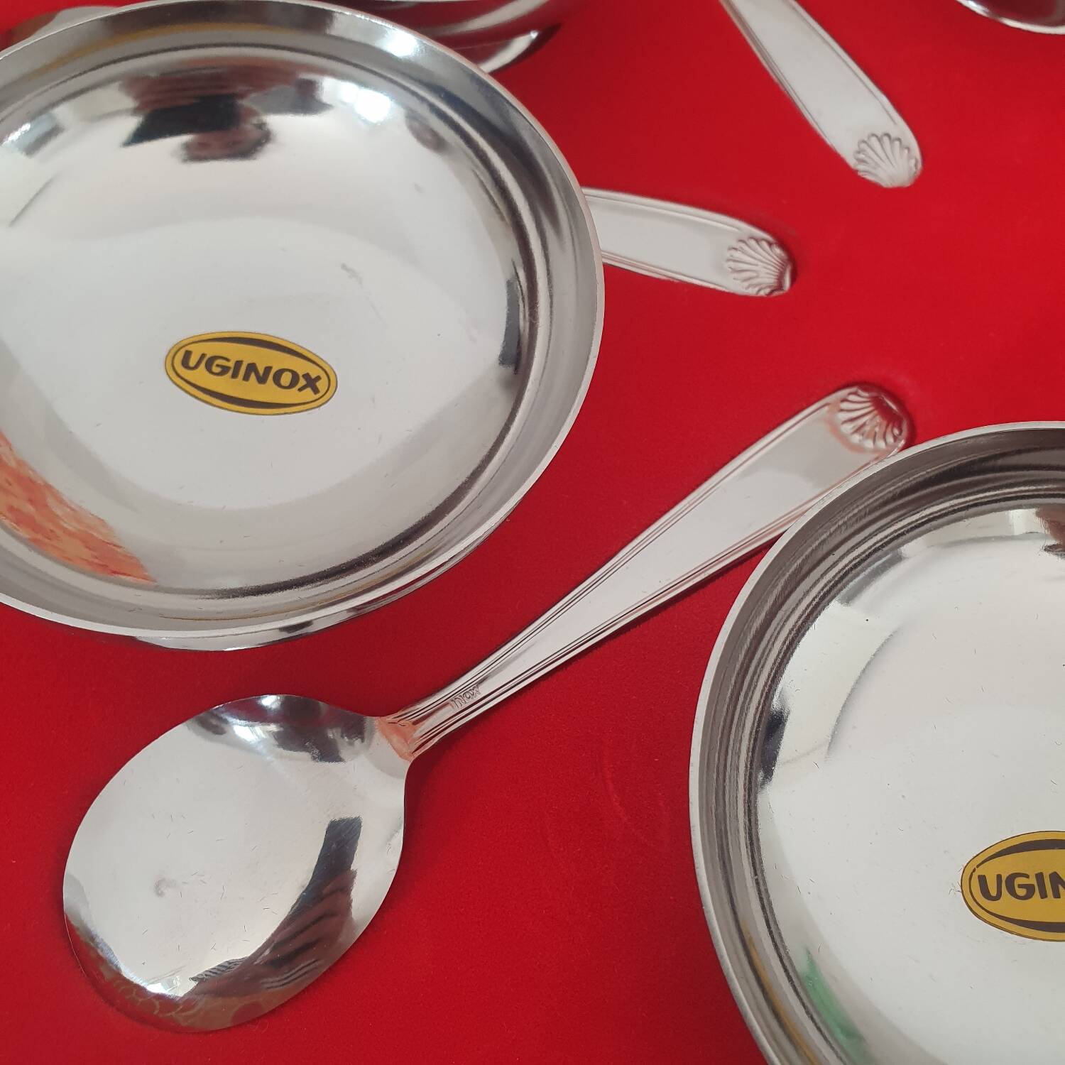 Set of 6 stainless steel 18/10 Uginox bowls
