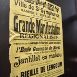 Poster "Great Regionalist Protest" - City of St-Symphorien - 1936