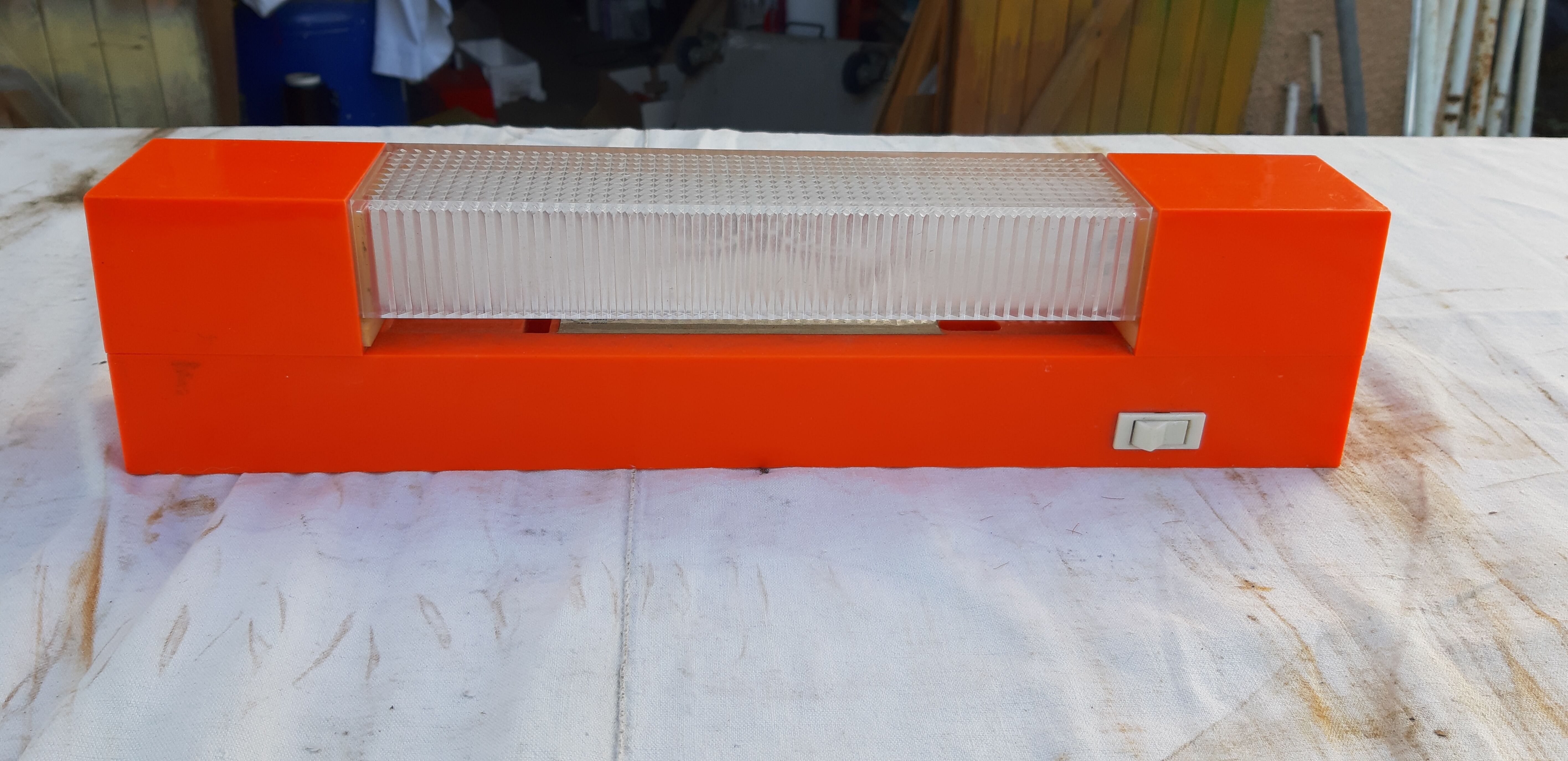 Pair of vintage orange wall lights