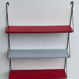 Vintage metal wall shelf wall rack minimalistic 1960’s