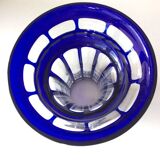 Signed Baccarat crystal overlay vase, 1940s