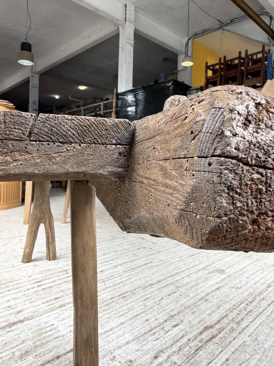Brutalist popular art table XXL 3.5m/4m pine and oak