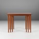 Set of 3 Scandinavian Teak Nesting Tables, Denmark 1960s