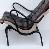 Fauteuil vintage Pernilla 69 de Bruno Mathsson pour Dux en cuir sang de bœuf