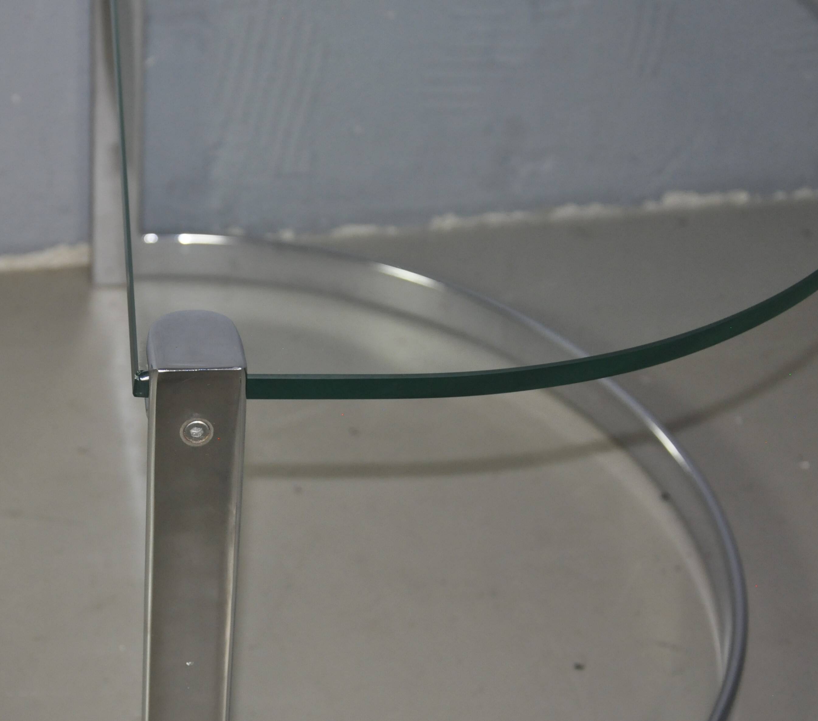 Vintage glazen bijzet tafels
