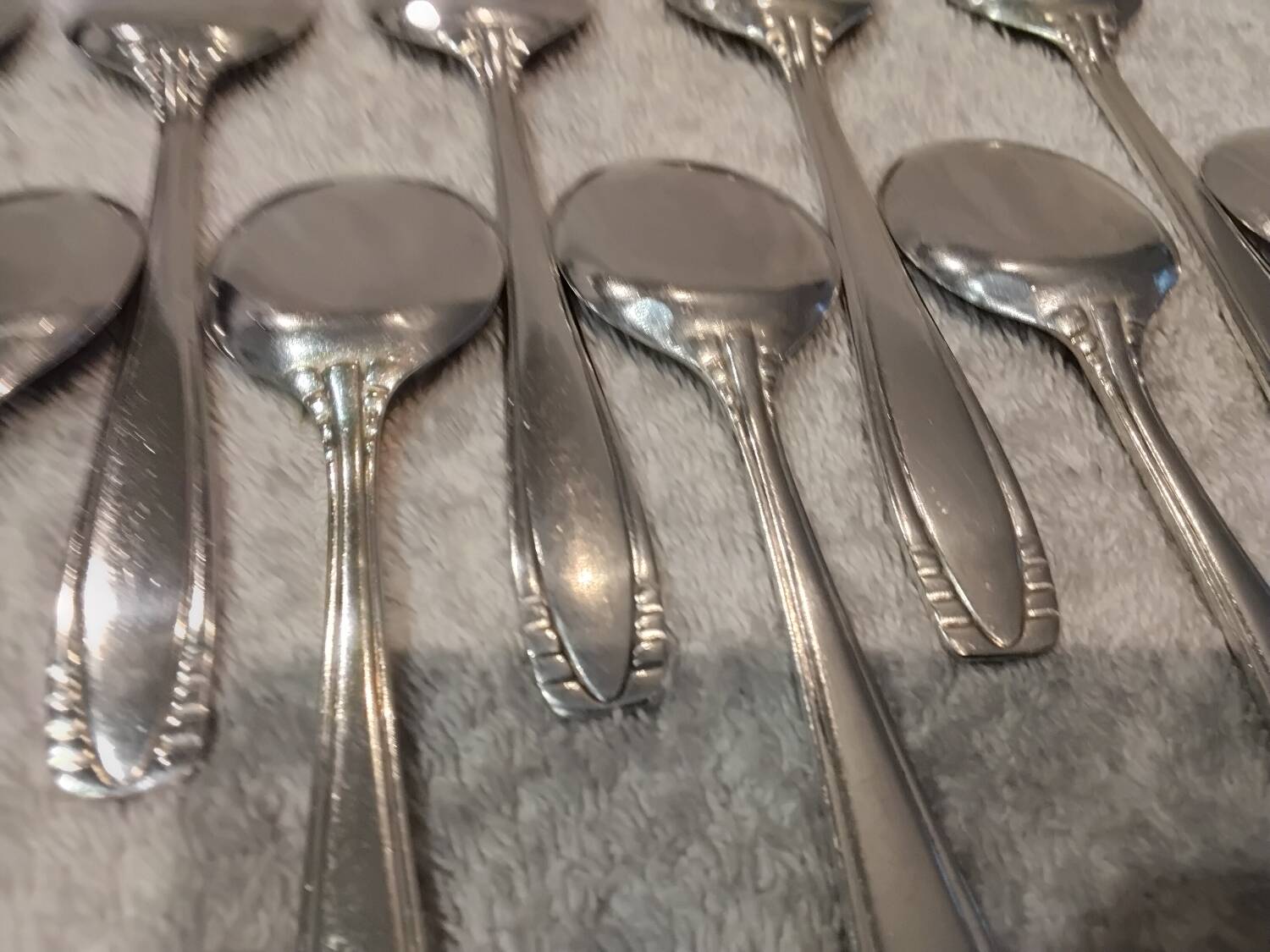 12 silver-plated metal ice cream scoops by Ercuis, Art Deco style
