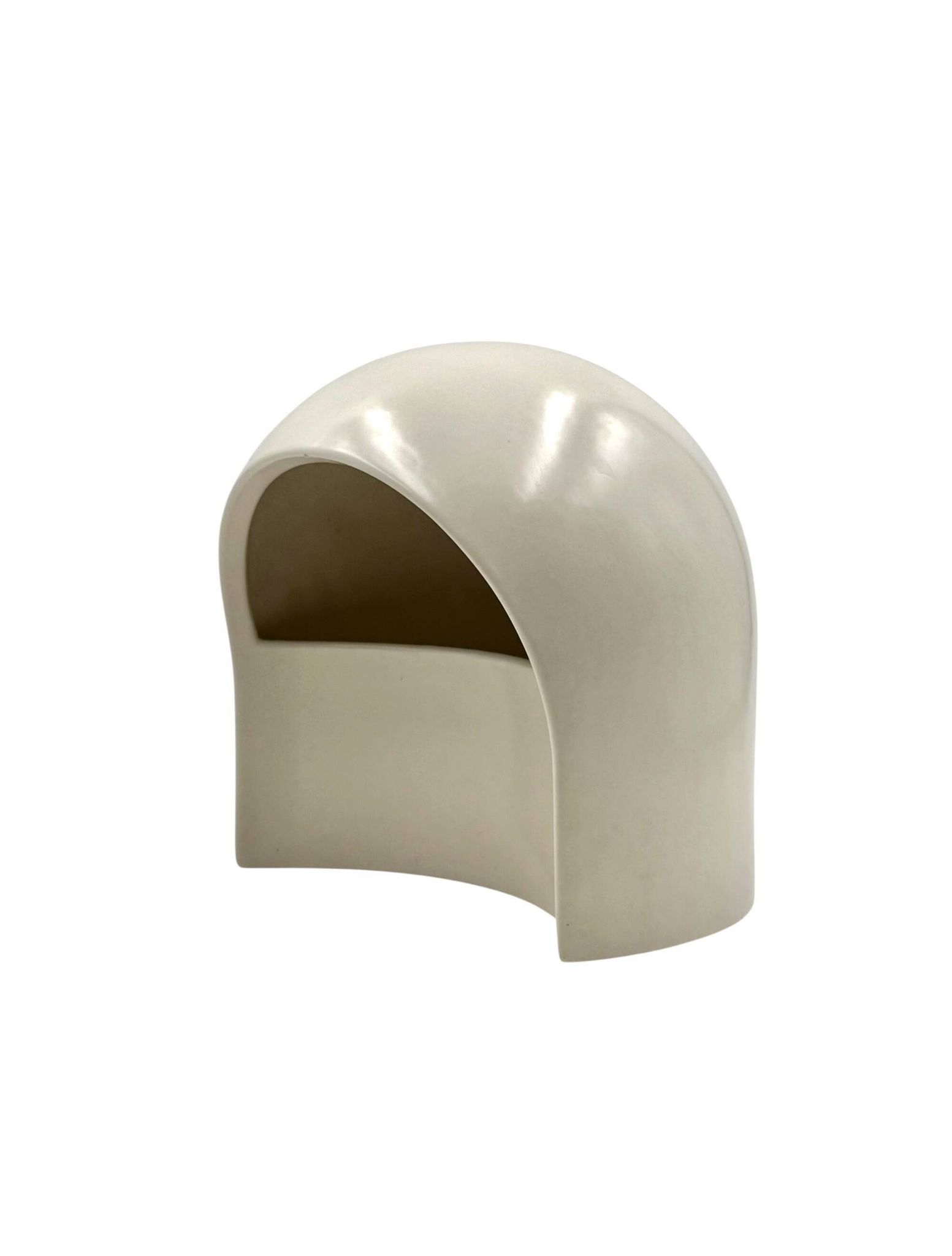 Lampe de table en céramique blanche organique, Italie 1970