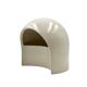 Organic white ceramic table lamp, Italy 1970