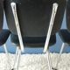 Set of three chairs in black leatherette