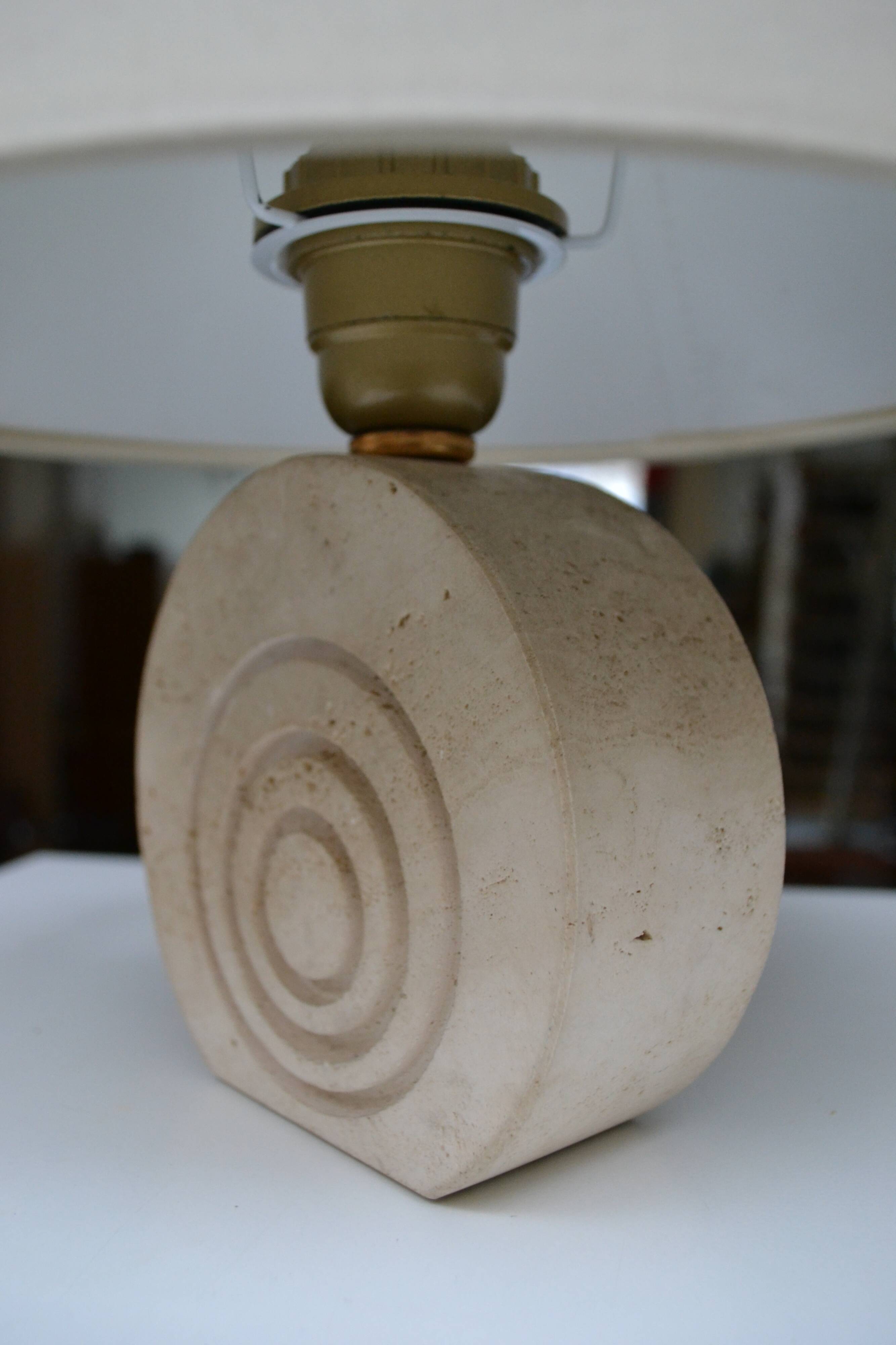 Travertine lamp Fratelli Manelli 60s/70s