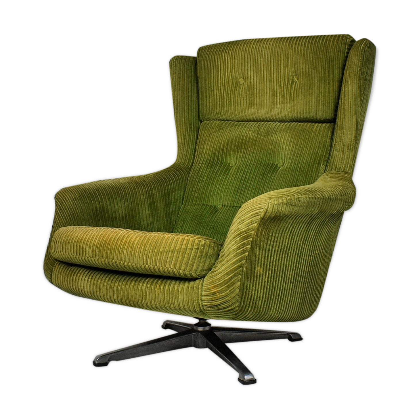 Design Scandinavian Leather rocking chair by Peem, 1970´s.