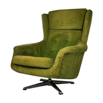 Design Scandinavian Leather rocking chair by Peem, 1970´s.