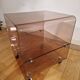 Rolling dessert trolley in Altuglas by Michel Dumas for Roche Bobois.