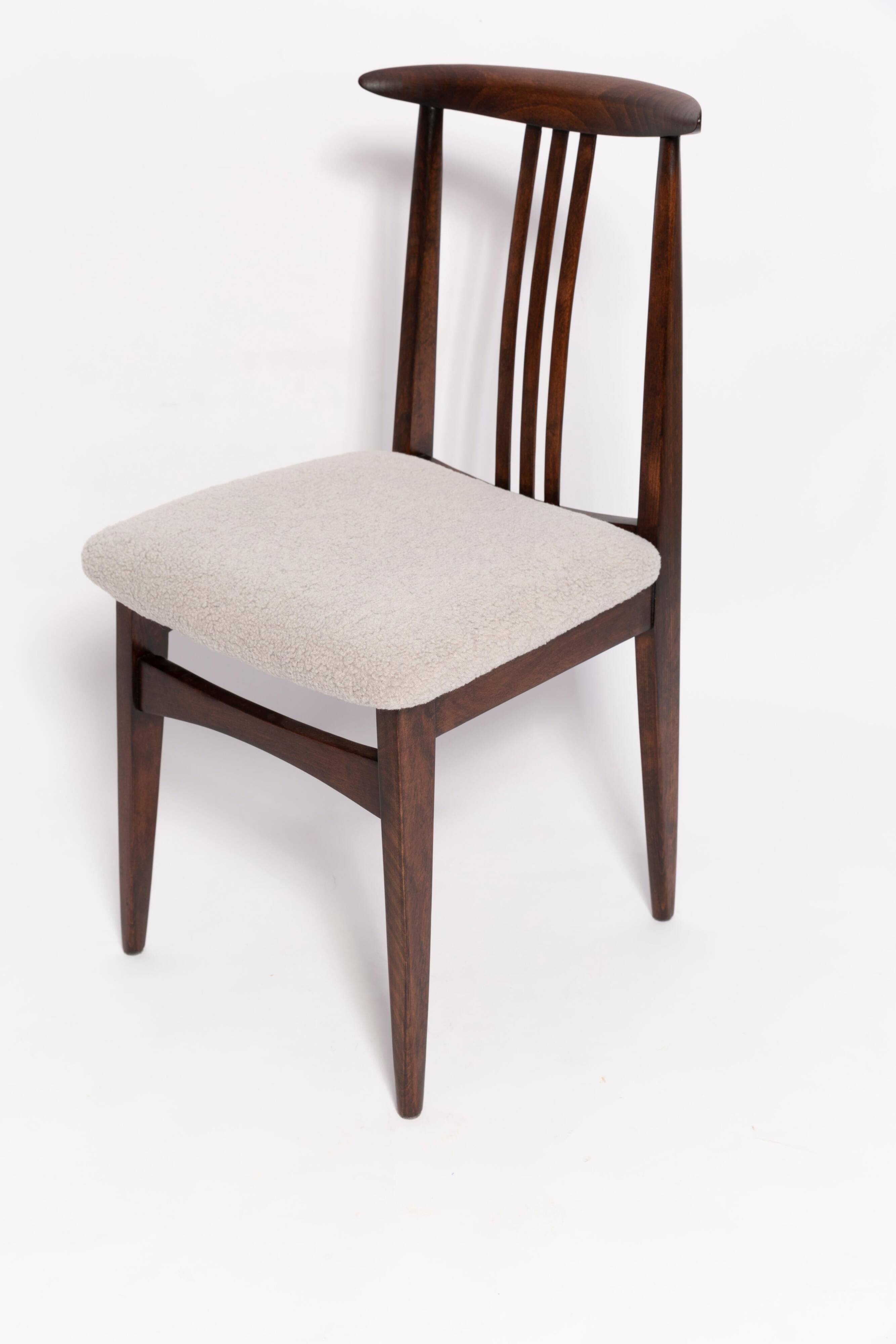 Mid-Century Chair in Boucle and Beech by M. Zielinski, Europe, 1960s