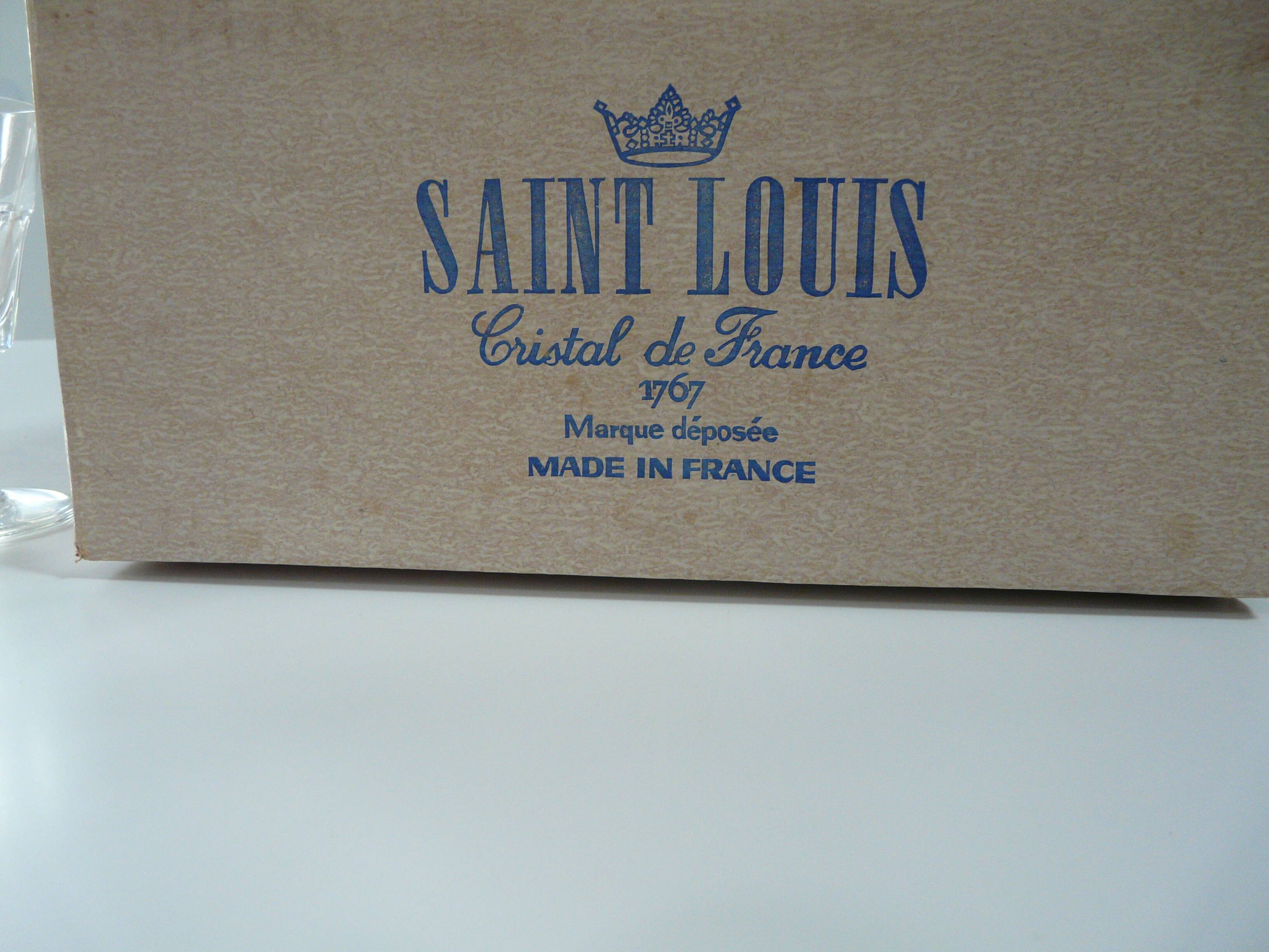 Service de six verres à pied de la cristallerie "Saint Louis"