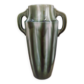 Large enameled ceramic vase 1940 Vierzon ceramic