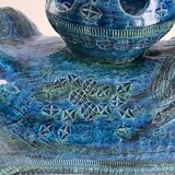 Aldo Londi for Bitossi Rimini Blu Ceramic Plant Centaur Sculpture, Italy, 1