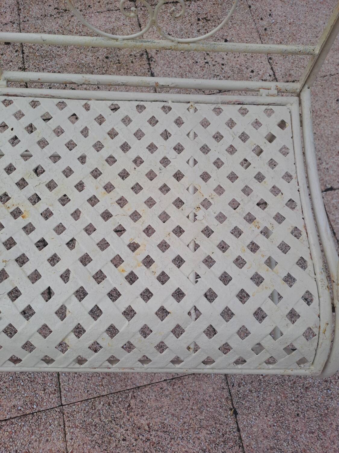 Wrought iron garden bench